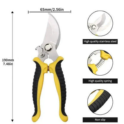 Heavy Duty Pruning Shears with Rust Proof Stainless Steel Blades Handheld Gardening Tools