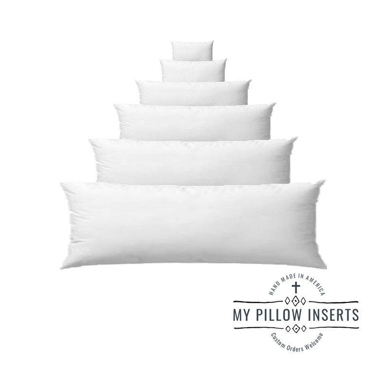 Hand Made in America, Home Pillow Insert, Cushion, Sham Stuffer, Hypoallergenic, Lumbar Support, Back Rest, Decorative, Outdoor, Couch, Bed