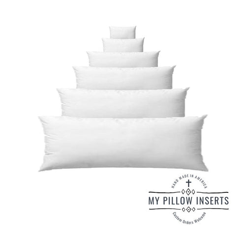 Hand Made in America, Home Pillow Insert, Cushion, Sham Stuffer, Hypoallergenic, Lumbar Support, Back Rest, Decorative, Outdoor, Couch, Bed