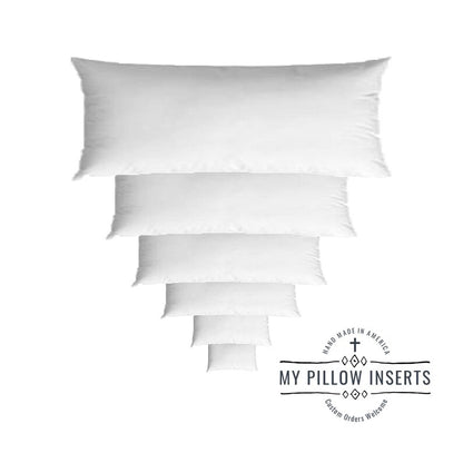 Hand Made in America, Home Pillow Insert, Cushion, Sham Stuffer, Hypoallergenic, Lumbar Support, Back Rest, Decorative, Outdoor, Couch, Bed