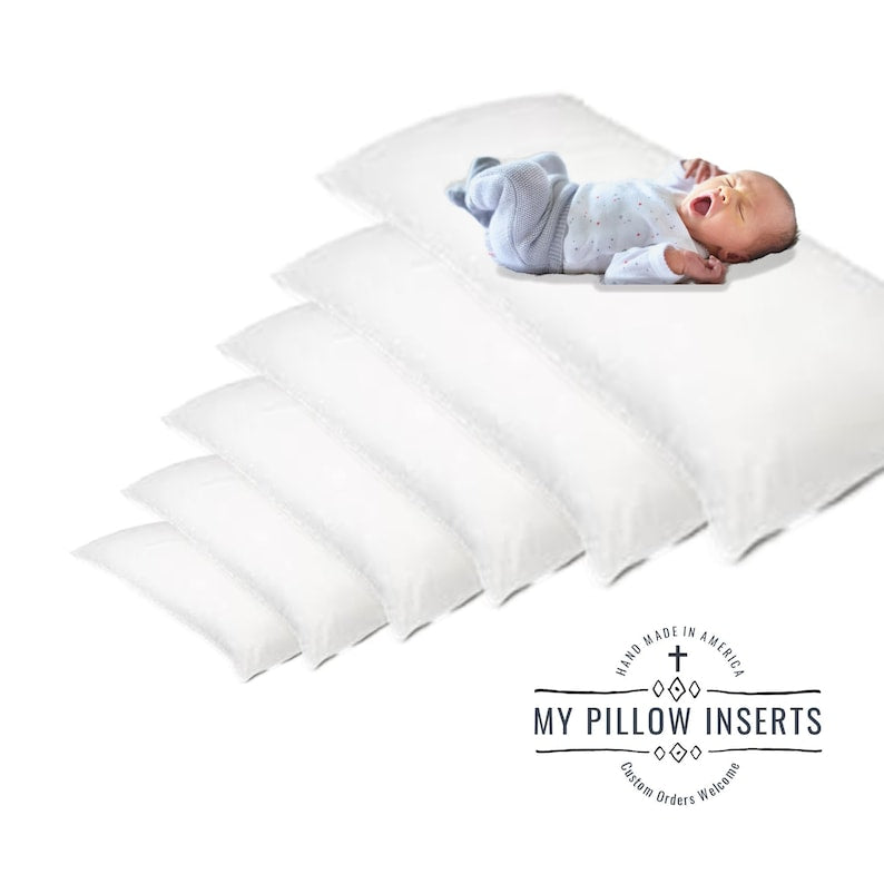Hand Made in America, Home Pillow Insert, Cushion, Sham Stuffer, Hypoallergenic, Lumbar Support, Back Rest, Decorative, Outdoor, Couch, Bed