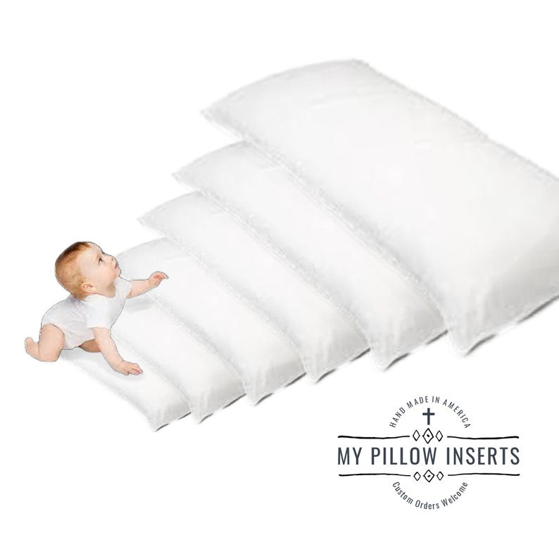 Hand Made in America, Home Pillow Insert, Cushion, Sham Stuffer, Hypoallergenic, Lumbar Support, Back Rest, Decorative, Outdoor, Couch, Bed