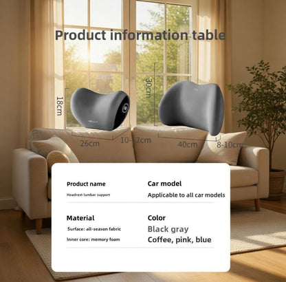 Ergonomic Lumbar Support Pillow – Memory Foam Waist Pillow for Sleeping, Back Pain Relief, Comfortable & Modern Bed Support