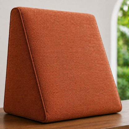Custom Tapered Bolster Cushion, Lumbar Support Wedge Pillow, Velvet, Chenille, Linen