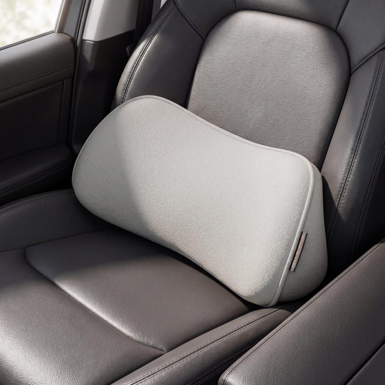 Memory Foam Lumbar Support Pillow for Car, Back Pain Relief Cushion